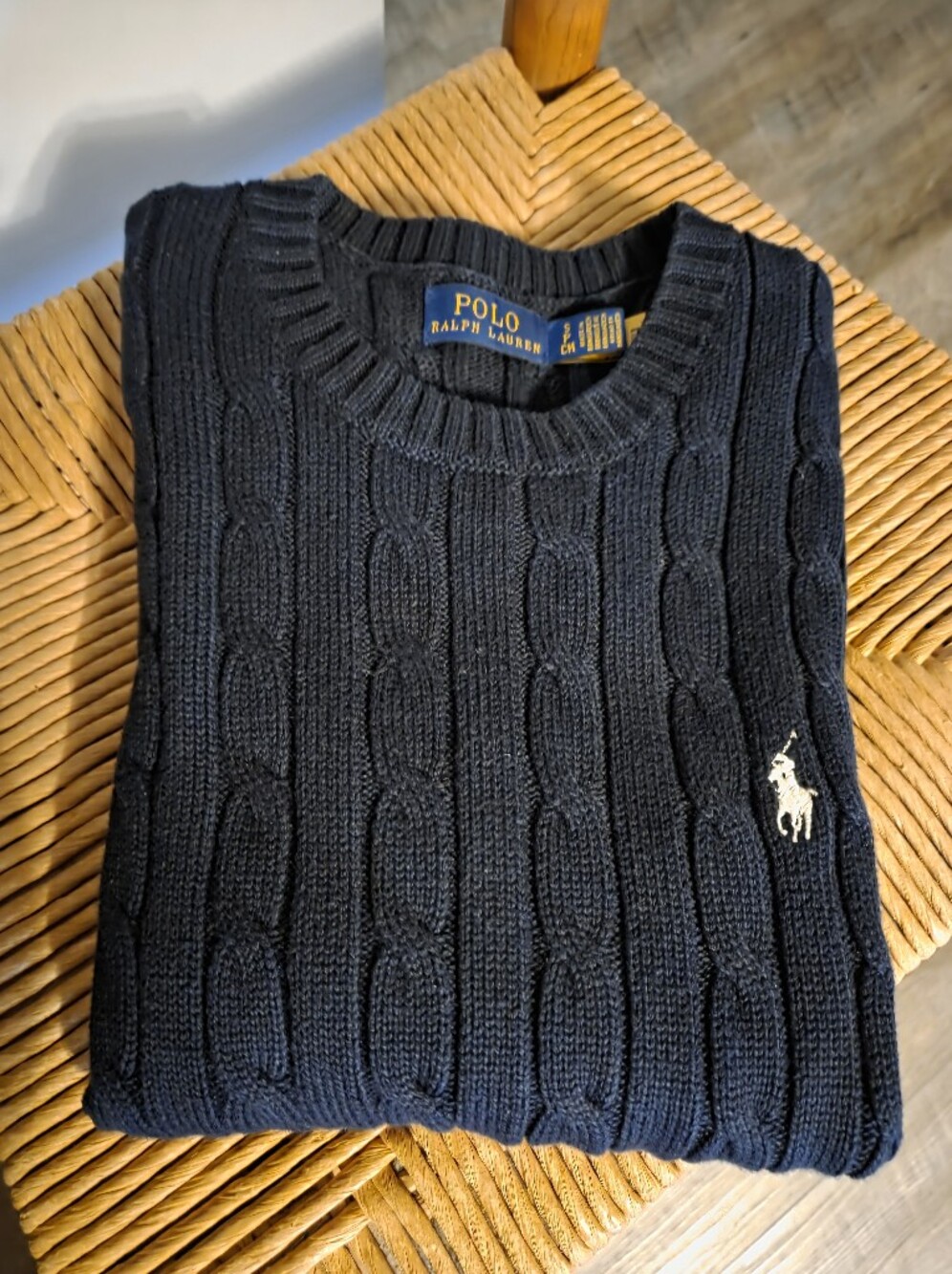 RALPH LAUREN POLO SWEATER  NWOT NAVY WHITE HORSE